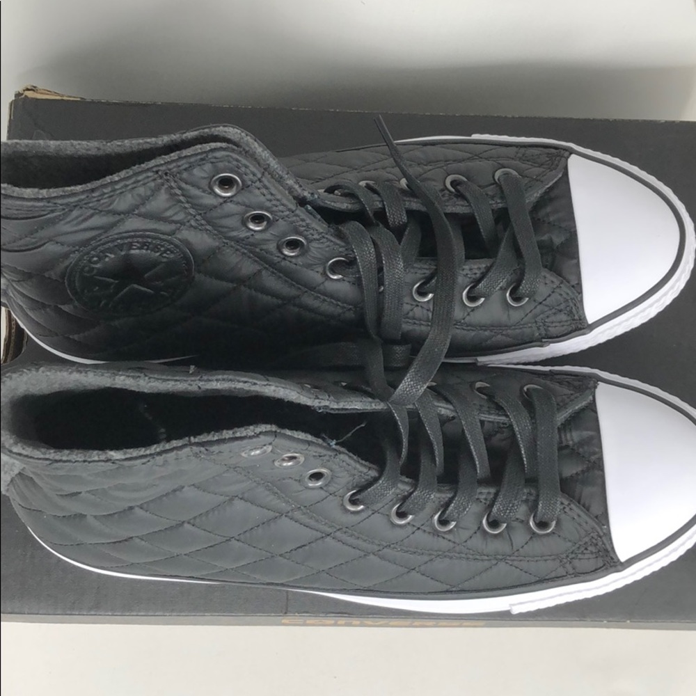 Converse Quilted Chuck Taylor High Tops Black - Picture 2 of 5